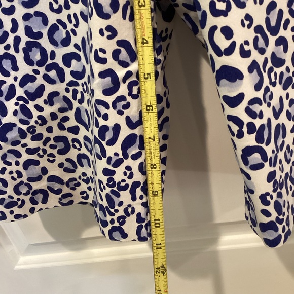 Kim Rogers Blue Leopard Print Women's Bermudas - Picture 7 of 9